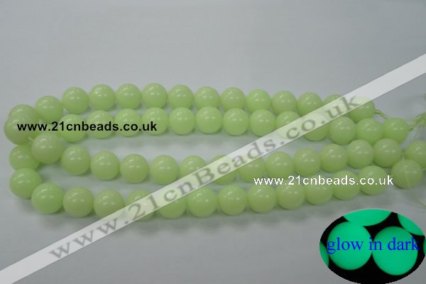 CLU06 15.5 inches 14mm round luminous stone beads wholesale