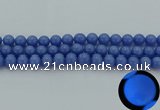 CLU113 15.5 inches 10mm round blue luminous stone beads