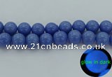 CLU118 15.5 inches 20mm round blue luminous stone beads