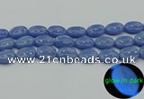 CLU184 15.5 inches 15*20mm oval blue luminous stone beads