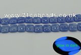 CLU193 15.5 inches 14*14mm square blue luminous stone beads