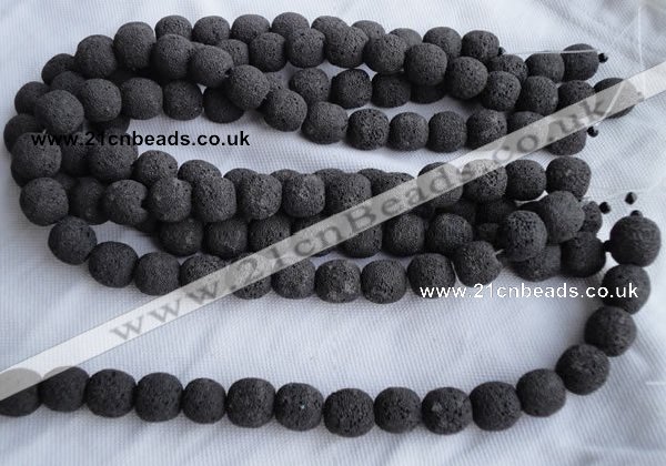 CLV01 14 inches 14*15mm roundel natural lava beads wholesale