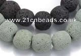 CLV02 14 inches 12mm ball natural lava loose beads wholesale