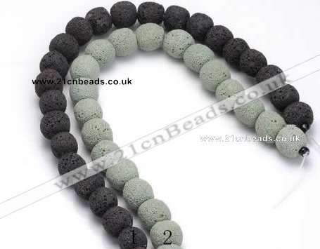 CLV02 14 inches 12mm ball natural lava loose beads wholesale