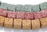 CLV09 14 inches 10mm cubic natural lava loose beads wholesale