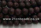 CLV202 15.5 inches 10mm round coffee natural lava beads wholesale