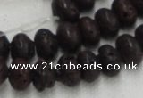 CLV206 15.5 inches 6*10mm rondelle coffee natural lava beads wholesale