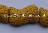 CLV21 16 inches 13*21mm marquise yellow natural lava beads wholesale