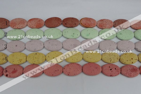 CLV305 15.5 inches 20*30mm oval lava beads wholesale