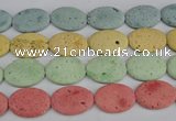 CLV306 15.5 inches 25*35mm oval lava beads wholesale