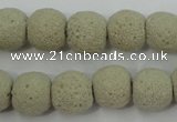 CLV354 15.5 inches 13mm ball dyed lava beads wholesale