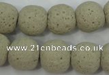 CLV356 15.5 inches 16mm ball dyed lava beads wholesale