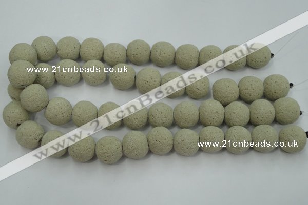 CLV357 15.5 inches 18mm ball dyed lava beads wholesale