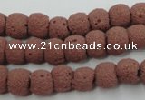 CLV360 15.5 inches 9mm ball dyed lava beads wholesale