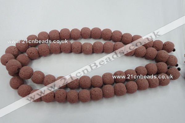 CLV362 15.5 inches 13mm ball dyed lava beads wholesale