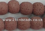 CLV363 15.5 inches 16mm ball dyed lava beads wholesale