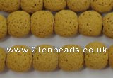 CLV370 15.5 inches 12mm ball dyed lava beads wholesale