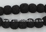 CLV380 15.5 inches 12mm ball dyed lava beads wholesale