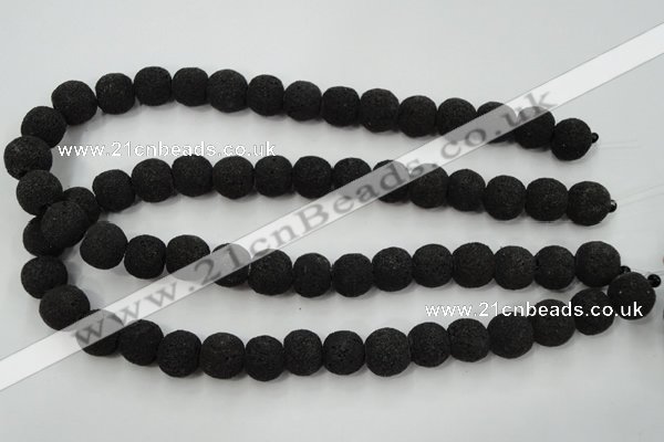 CLV381 15.5 inches 14mm ball dyed lava beads wholesale