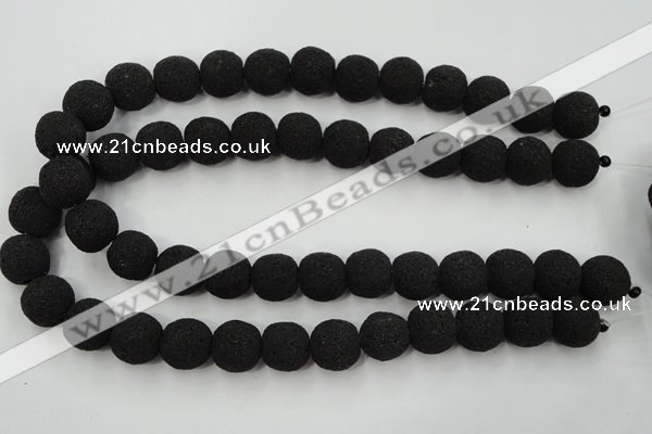 CLV382 15.5 inches 16mm ball dyed lava beads wholesale