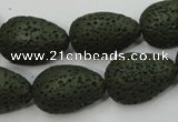 CLV398 15.5 inches 16*22mm flat teardrop dyed lava beads wholesale