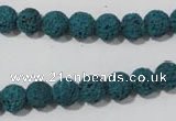 CLV452 15.5 inches 8mm round dyed blue lava beads wholesale