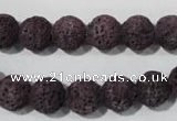 CLV477 15.5 inches 10mm round dyed purple lava beads wholesale