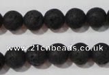 CLV485 15.5 inches 10mm round black lava beads wholesale