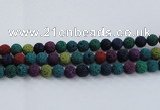 CLV523 15.5 inches 10mm round mixed lava beads wholesale