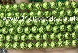 CLV536 15.5 inches 6mm round plated lava beads wholesale