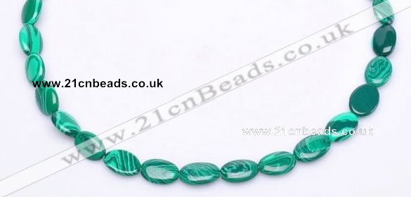 CMA01 10*13mm flat oval imitate malachite beads Wholesale