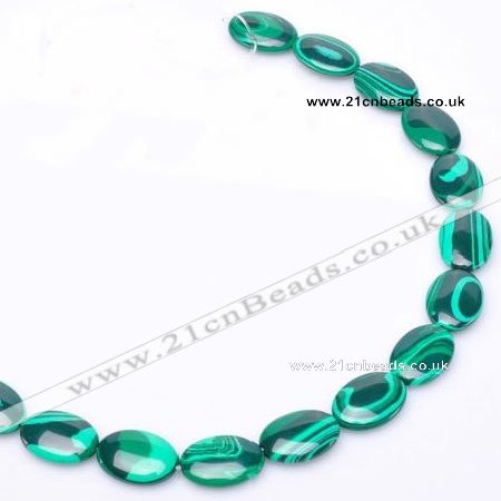 CMA02 13*18mm flat oval imitate malachite beads Wholesale