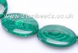 CMA04 flat oval 18*25mm imitate malachite beads Wholesale