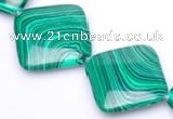 CMA10 15.5 inches 31mm rhombus imitate malachite beads wholesale