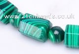 CMA14 8mm round & 10*14mm barrel shape imitate malachite beads