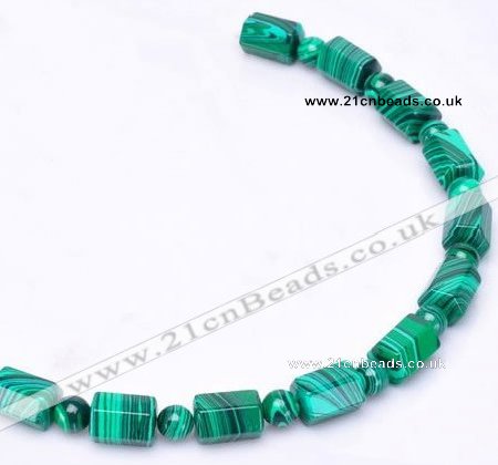 CMA14 8mm round & 10*14mm barrel shape imitate malachite beads