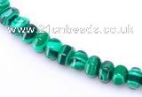 CMA15 4*6mm roundel imitate malachite gemstone beads Wholesale