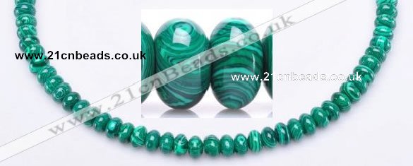 CMA16 5*8mm roundel imitate malachite gemstone beads Wholesale