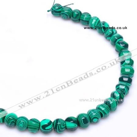 CMA18 10*12mm roundel imitate malachite gemstone beads Wholesale