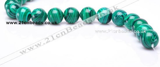 CMA21 15.5 inches 14mm round imitate malachite beads wholesale