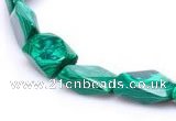 CMA23 8*14mm faceted oval imitate malachite beads Wholesale