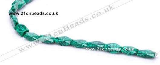 CMA23 8*14mm faceted oval imitate malachite beads Wholesale