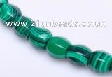 CMA24 8*10mm faceted drum imitate malachite beads Wholesale