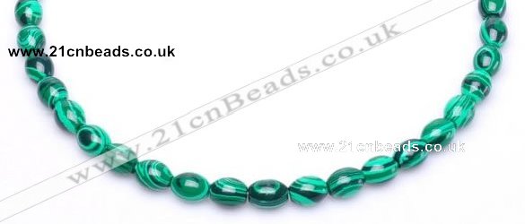 CMA27 15.5 inches 8*10mm rice imitate malachite beads Wholesale