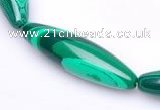 CMA29 15.5 inches 10*34mm rice imitate malachite beads Wholesale