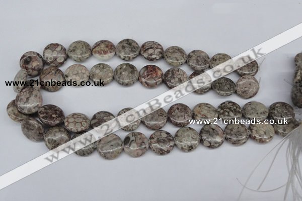 CMB10 15.5 inches 18mm flat round natural medical stone beads