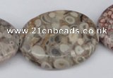 CMB18 15.5 inches 30*40mm oval natural medical stone beads