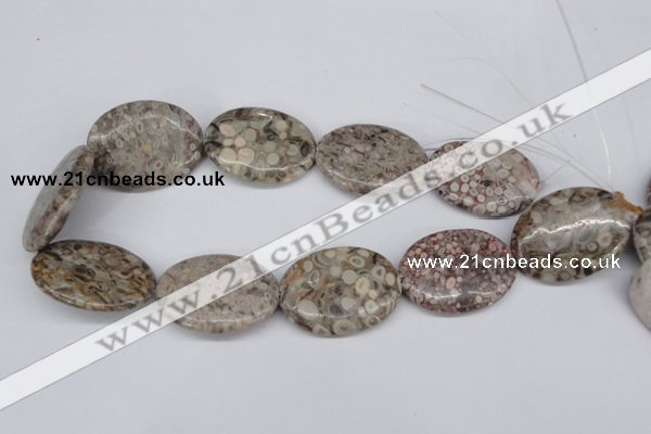 CMB18 15.5 inches 30*40mm oval natural medical stone beads