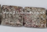 CMB24 15.5 inches 30*30mm square natural medical stone beads