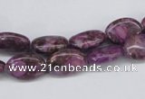 CMB35 15.5 inches 10*14mm oval dyed natural medical stone beads